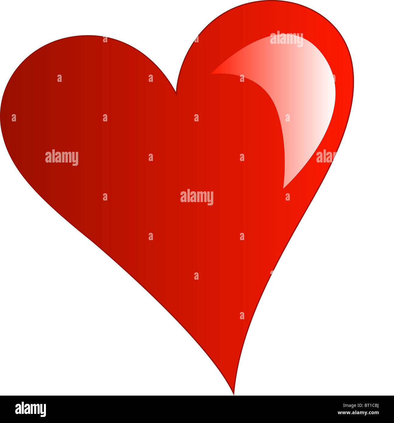 Vector Illustration of Red Heart isolated Stock Photo - Alamy