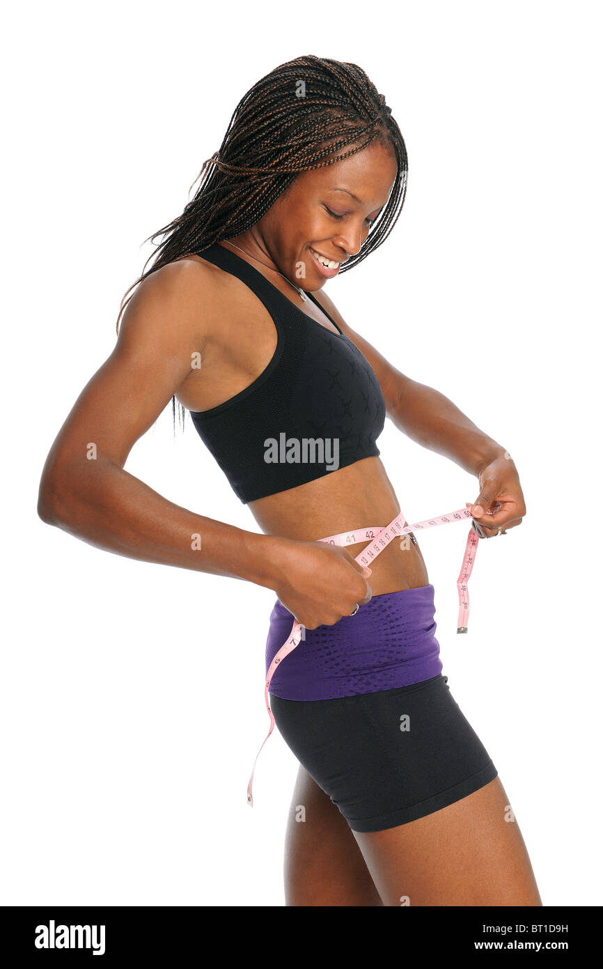 https://c8.alamy.com/comp/BT1D9H/african-american-woman-measuring-waist-with-tape-isolated-over-white-BT1D9H.jpg