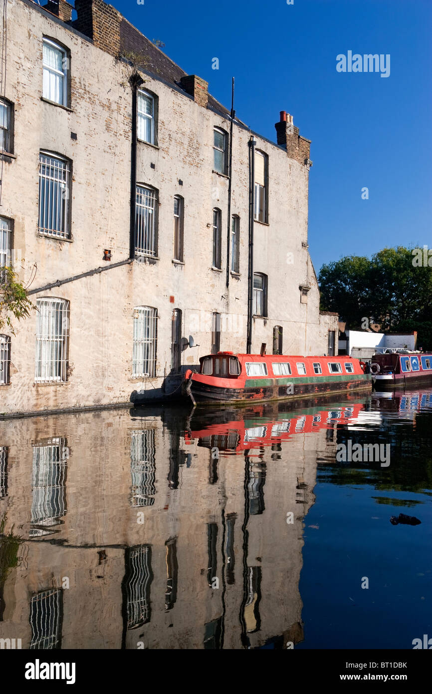 The Grand Union Canal (Paddington Arm) passing Traditional Terraced