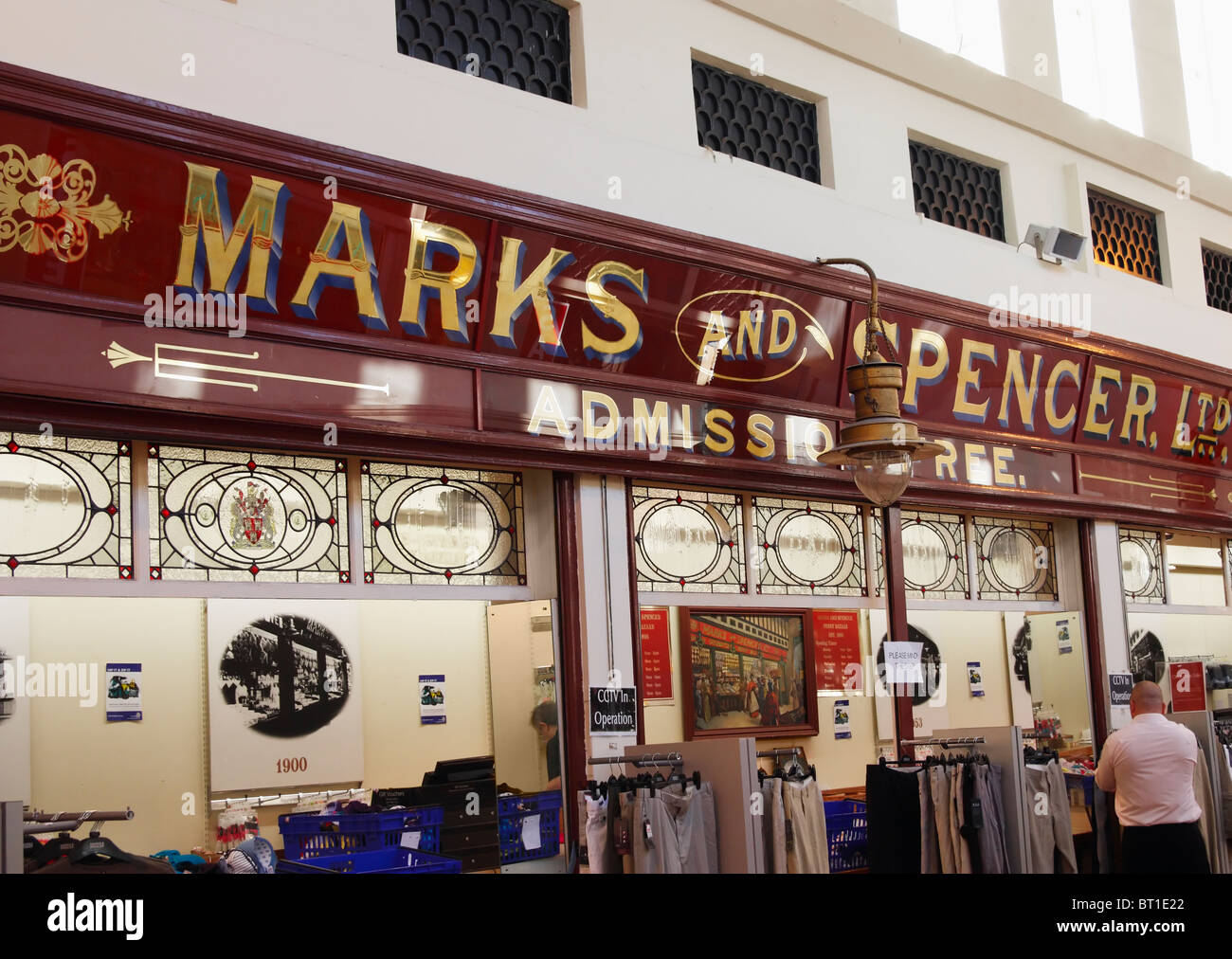 Marks and Spencer Penny Bazaar in Grainger market, Newcastle upon Tyne, England, United Kingdom Stock Photo