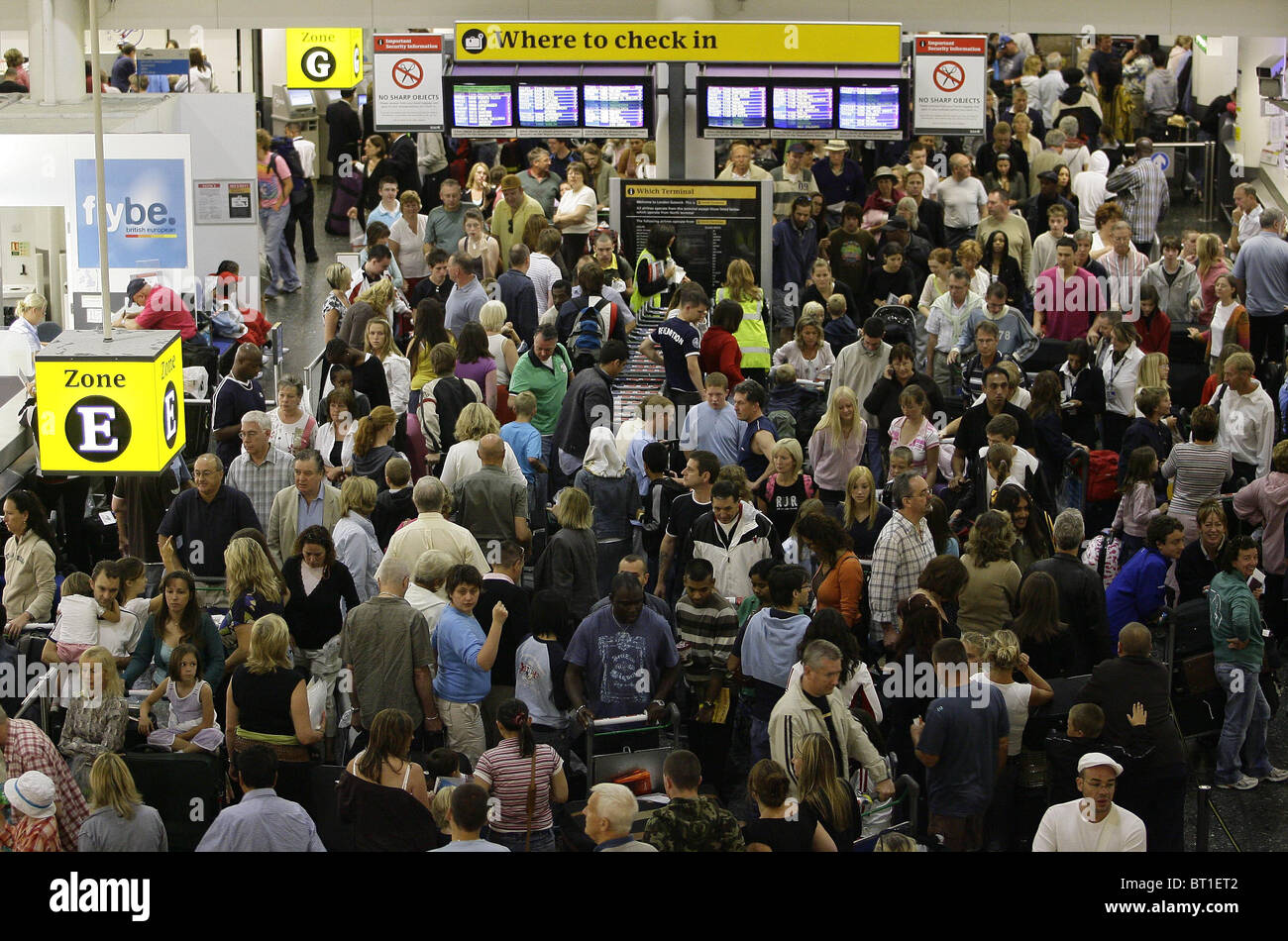 Gatwick Airport's South Terminal checkin area. Picture by James