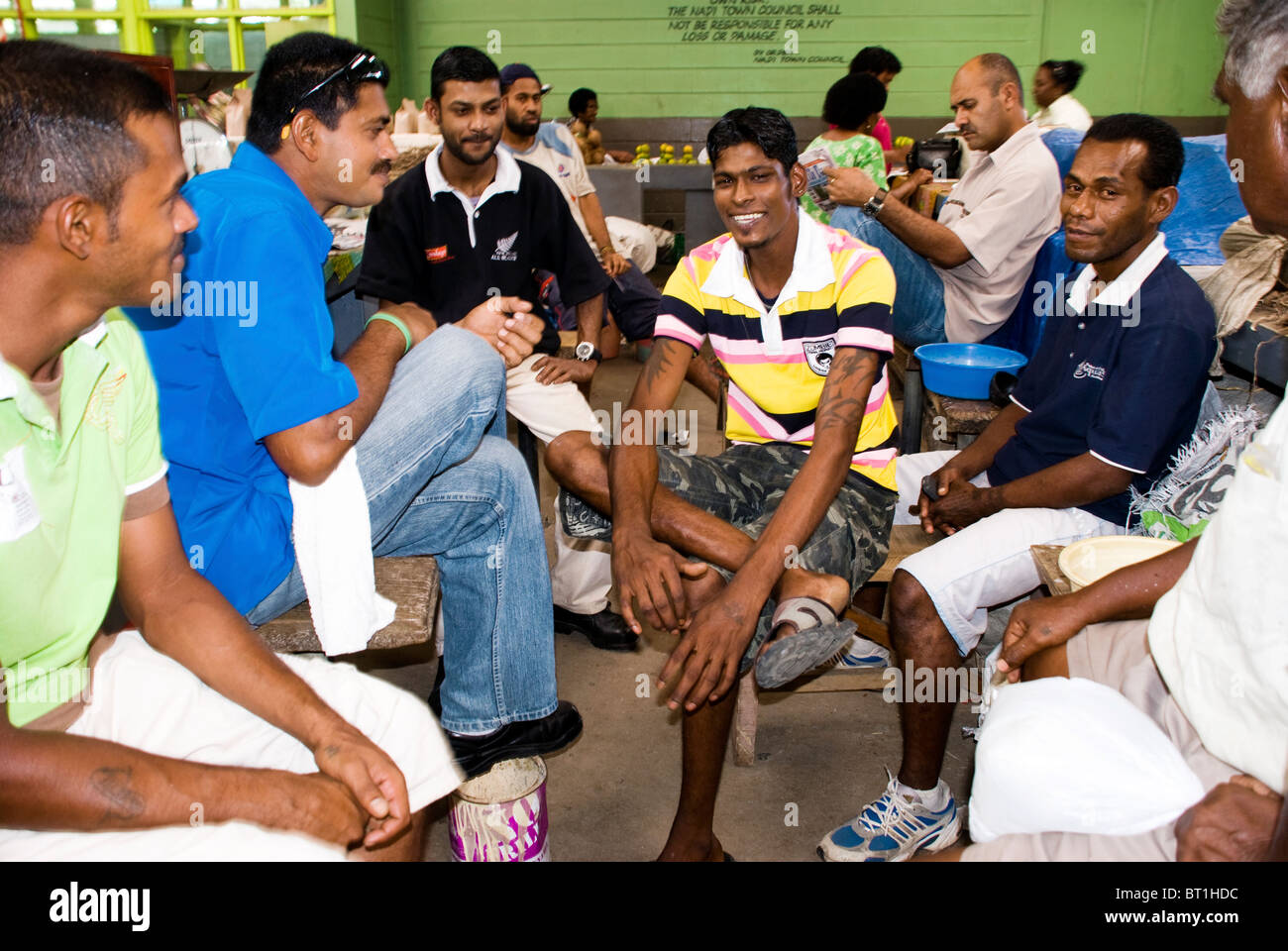 fiji nadi market scene Stock Photo