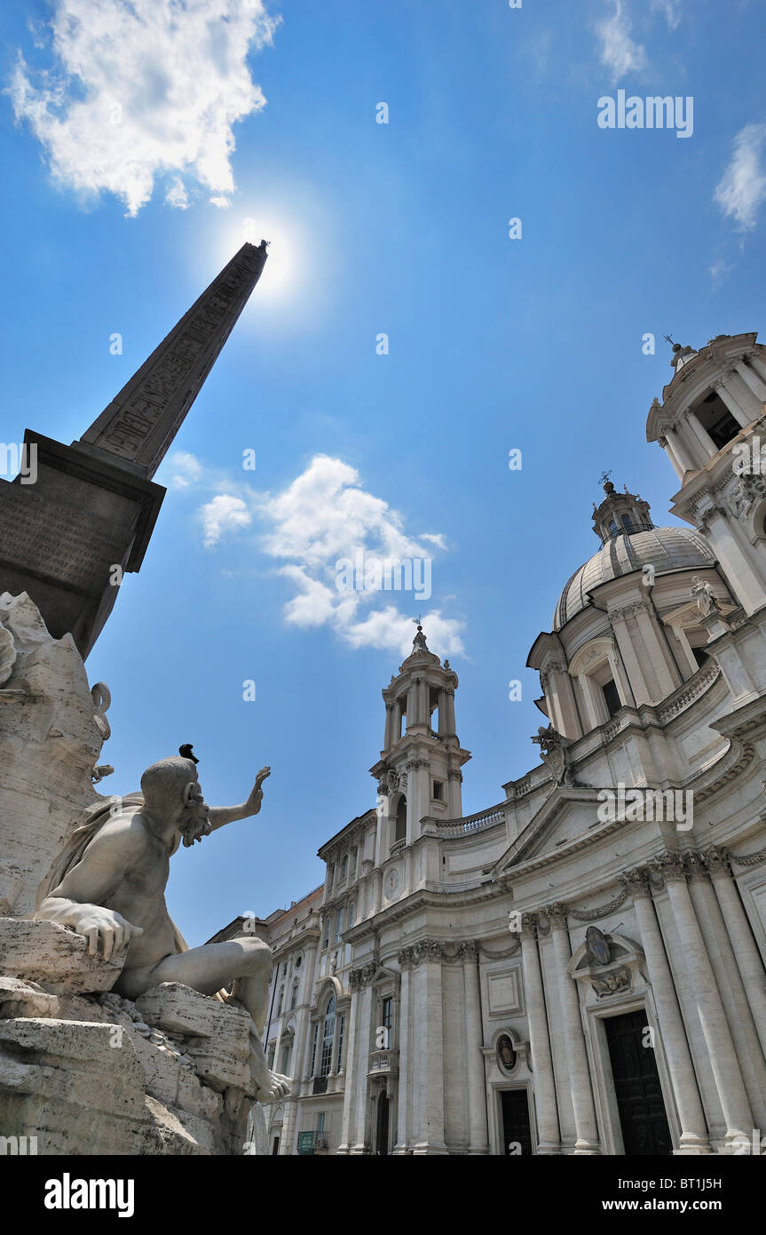Rome. Italy. Sant' Agnese in Agone, Piazza Navona. Stock Photo
