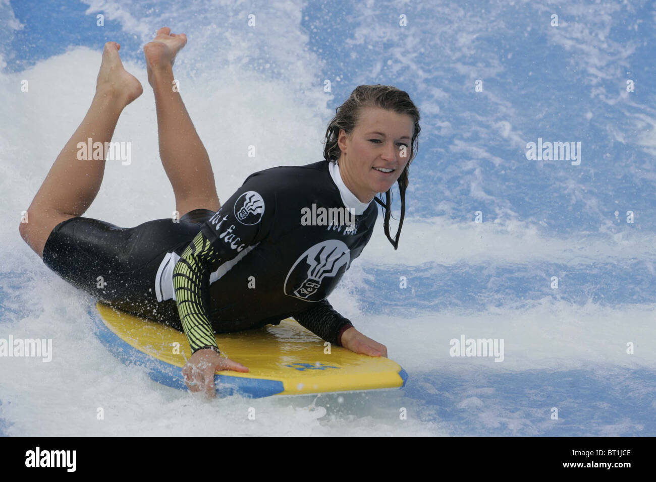 Pro surfer Emma Skinner. Picture by James Boardman. Stock Photo