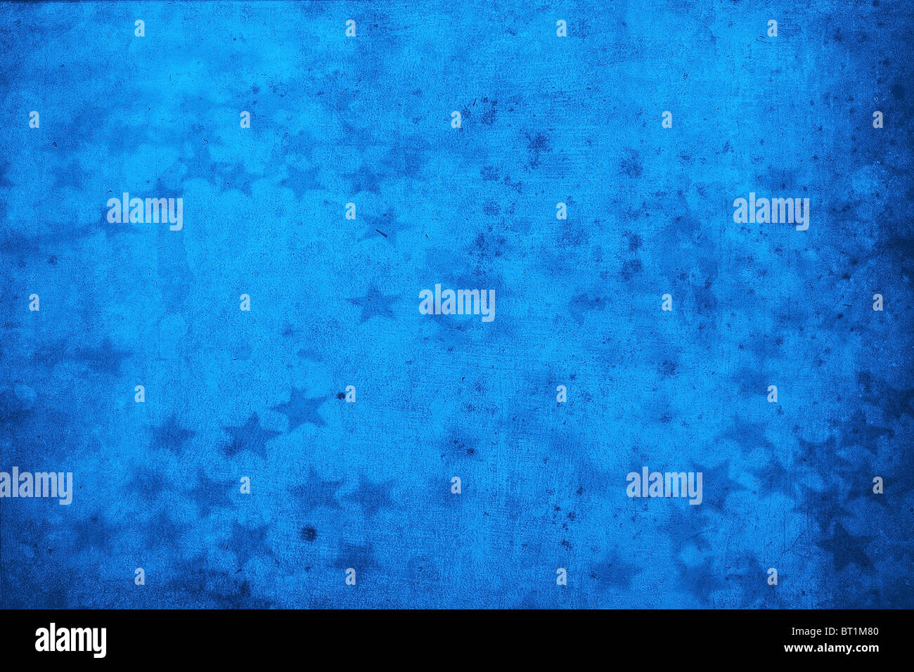 Old dirty blue background with a stars Stock Photo