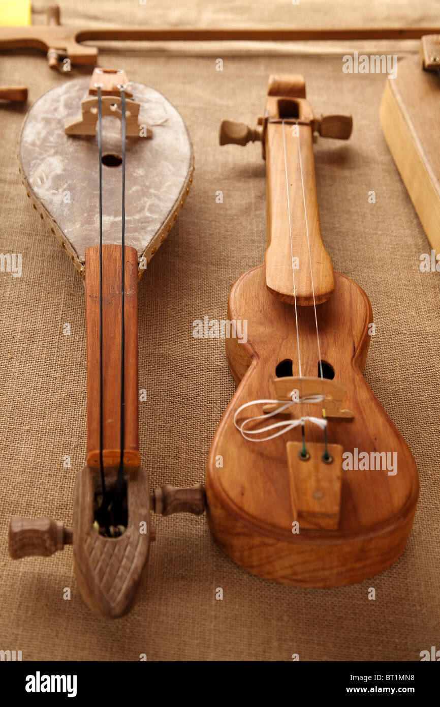 Rabel instrumento musical pasiego Cantabria España Rabel musical instrument pasiego Cantabria Spain Stock Photo
