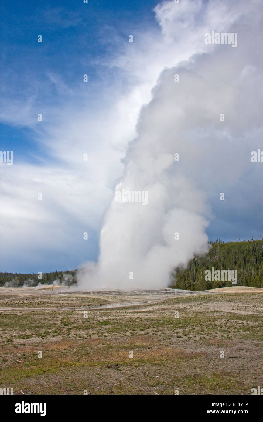Old Faithful geyser, Yellowstone National Park, USA Stock Photo