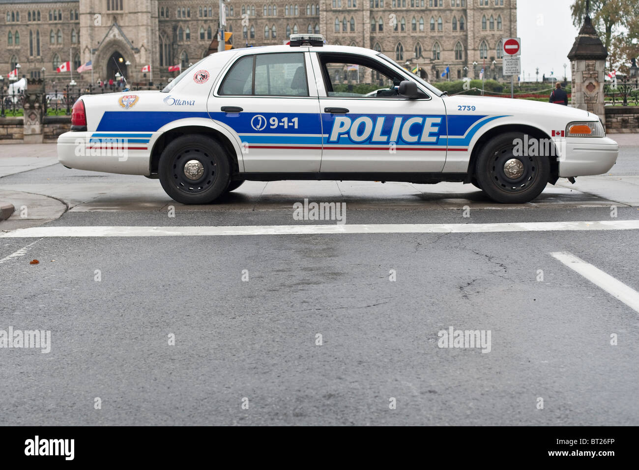 Ottawa Police car is seen during a police memorial parade in Ottawa Sunday September 26, 2010. Stock Photo