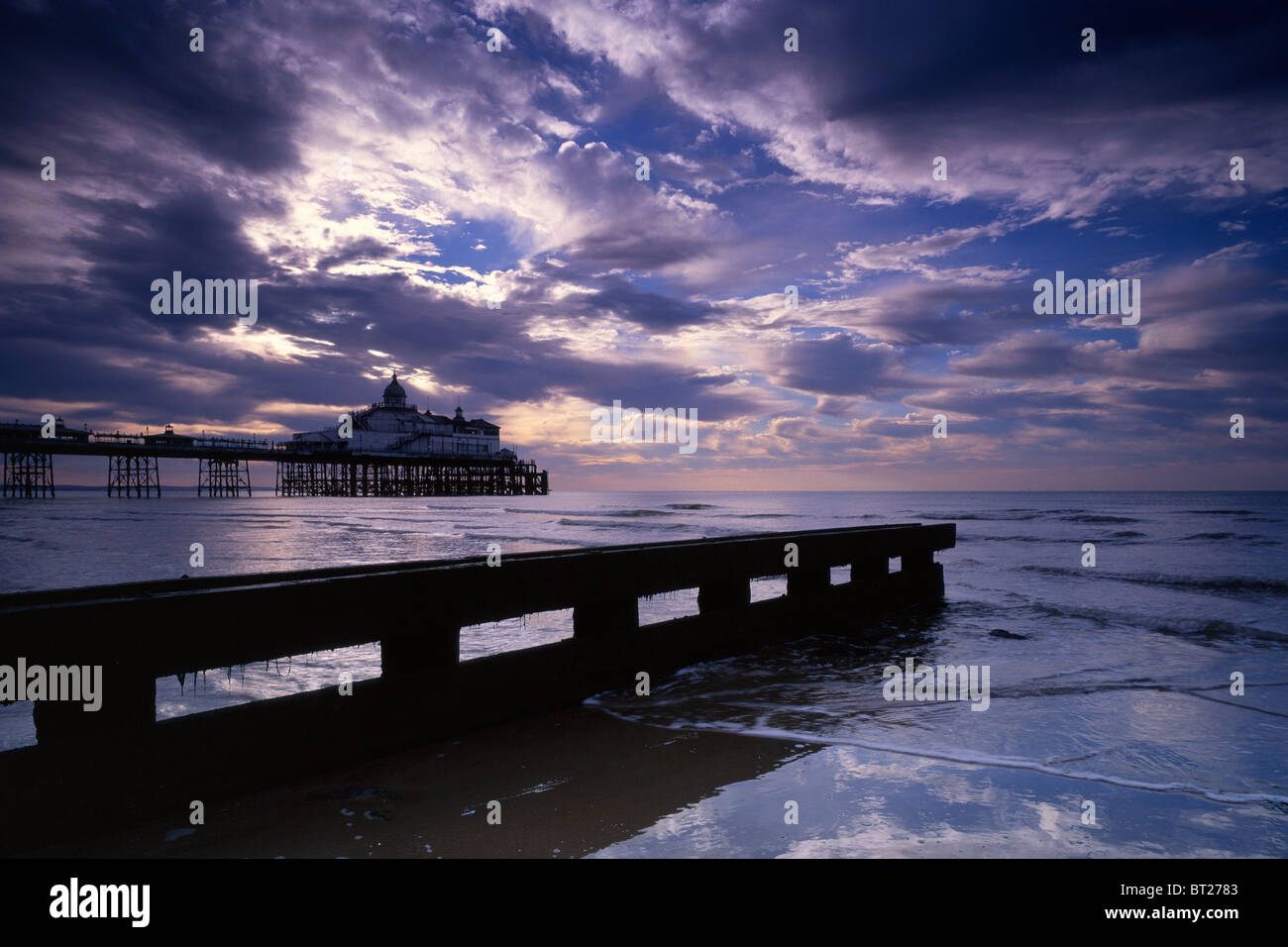 Early July morning at Eastbourne Pier Stock Photo