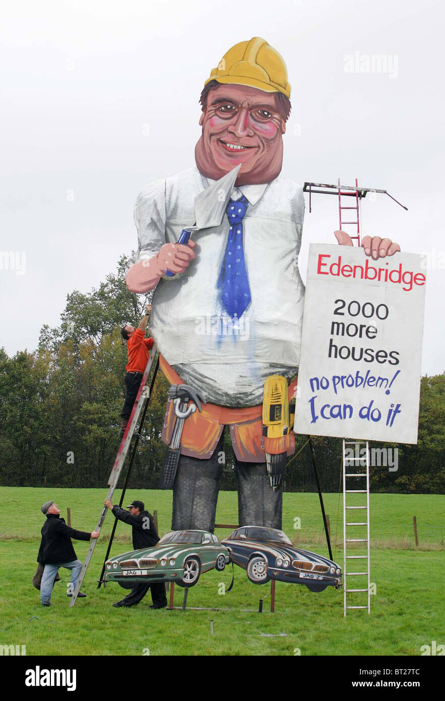 Edenbridge Bonfire Society effigy of John Prescott.  Picture by James Boardman Stock Photo