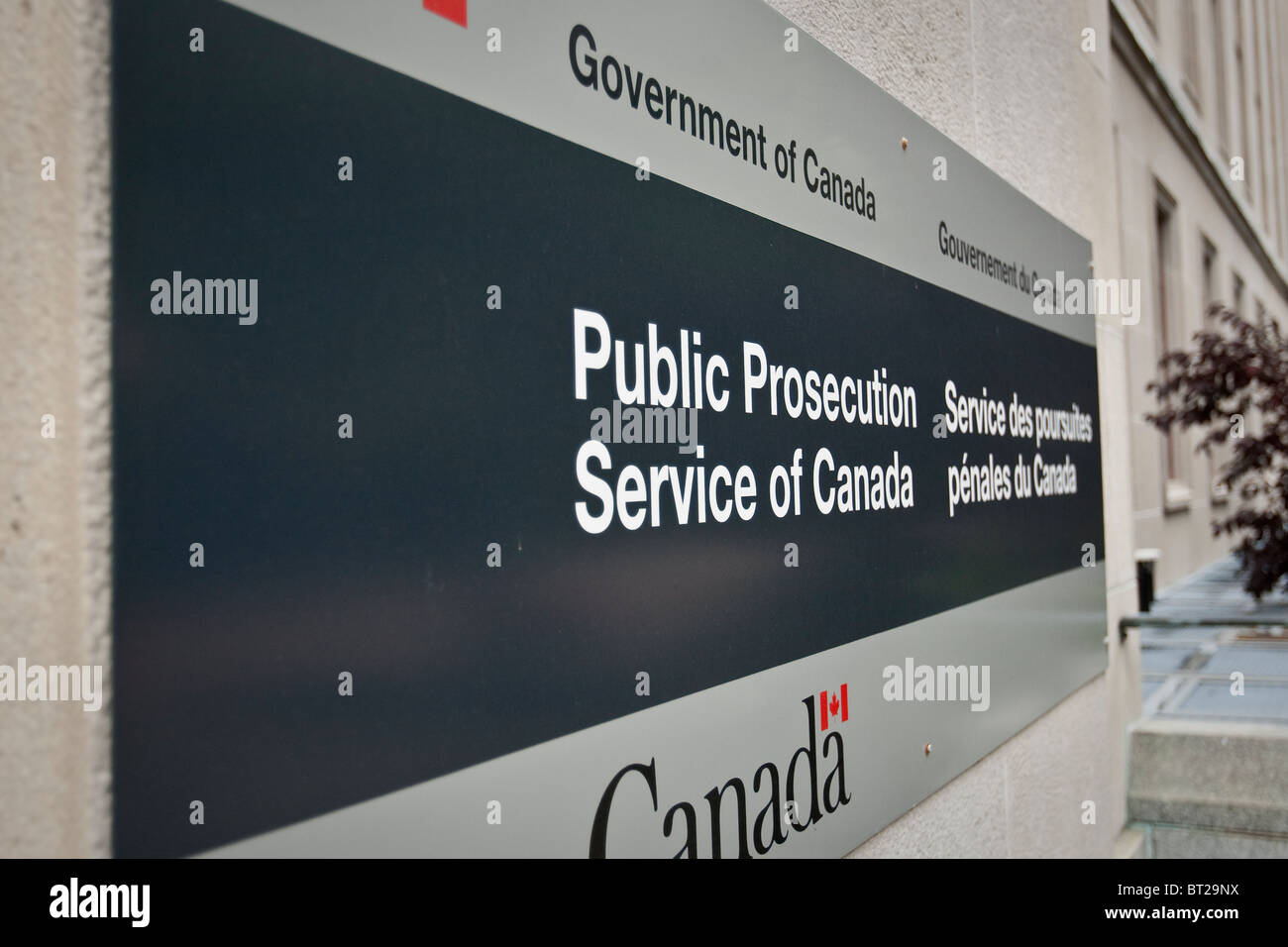 Government of Canada Public Prosecution Service of Canada office is seen in Ottawa Sunday September 26, 2010. Stock Photo
