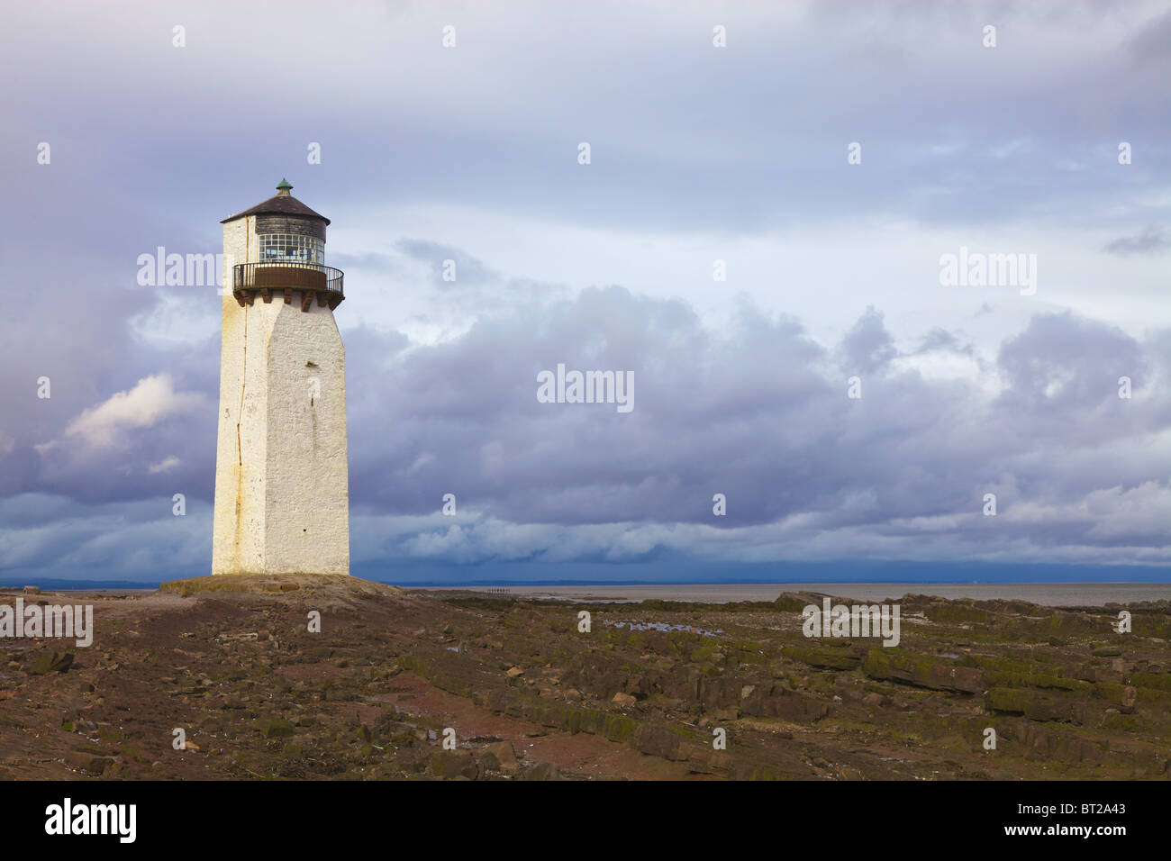 Southerness Lighthouse, Dumfries & Galloway, Scotland Stock Photo