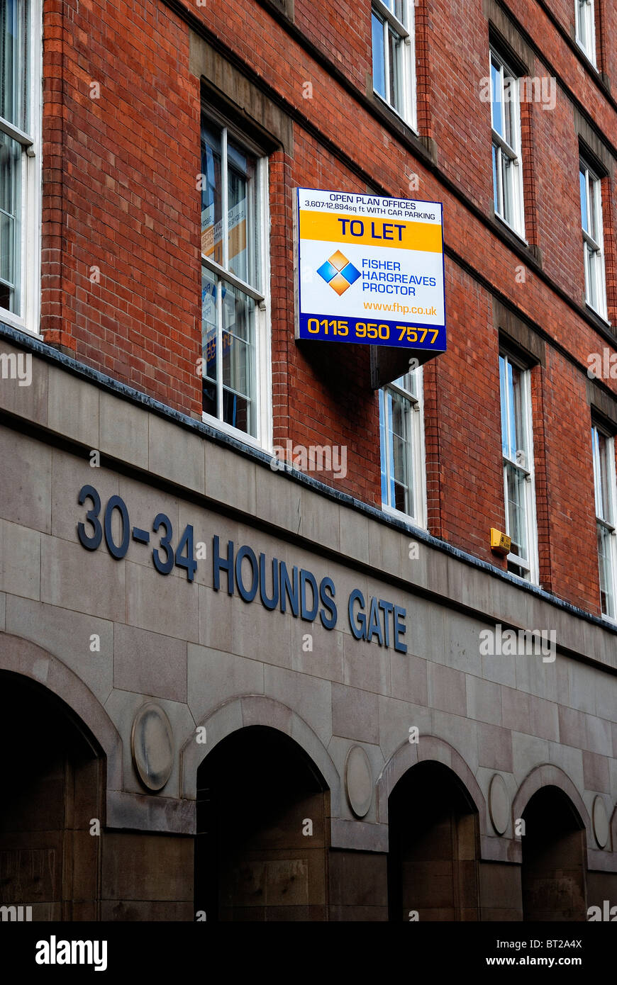 hounds gate nottingham property to let Stock Photo Alamy