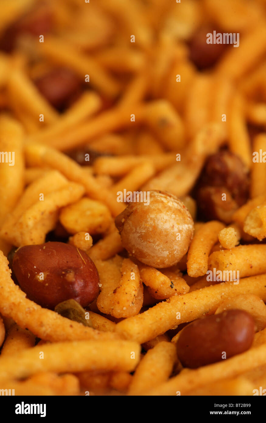 Closeup of indian bombay mix snack Stock Photo Alamy