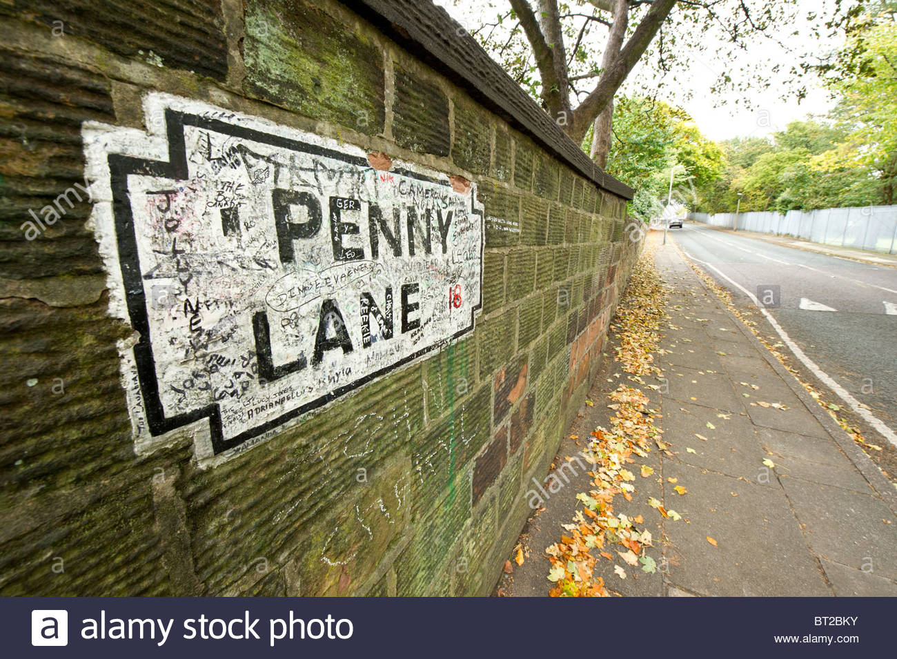 Penny Lane Street Sign Liverpool Stock Photos & Penny Lane Street Sign