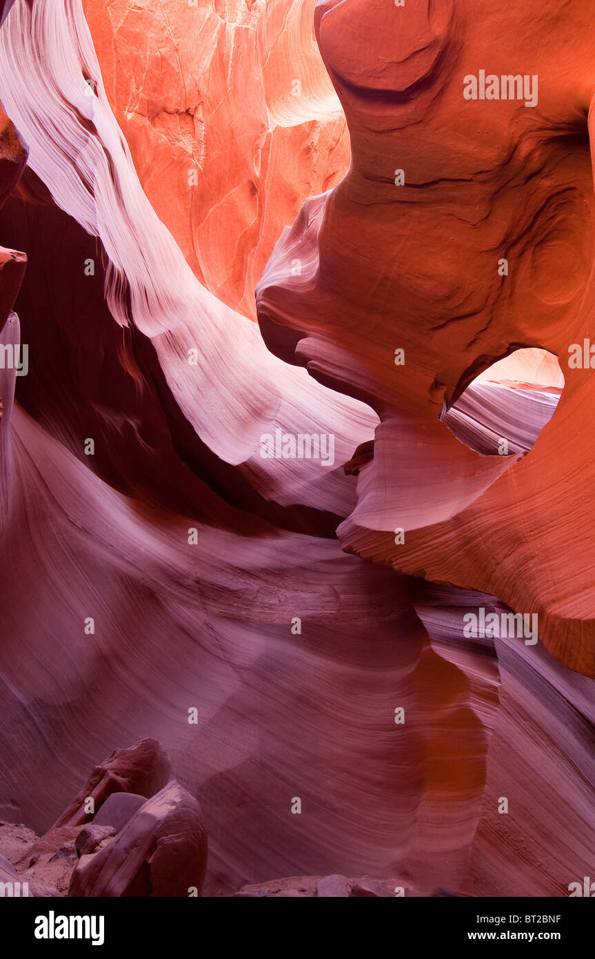 Sandstone formation at Lower Antelope Canyon, Slot Canyon, Arizona, USA ...