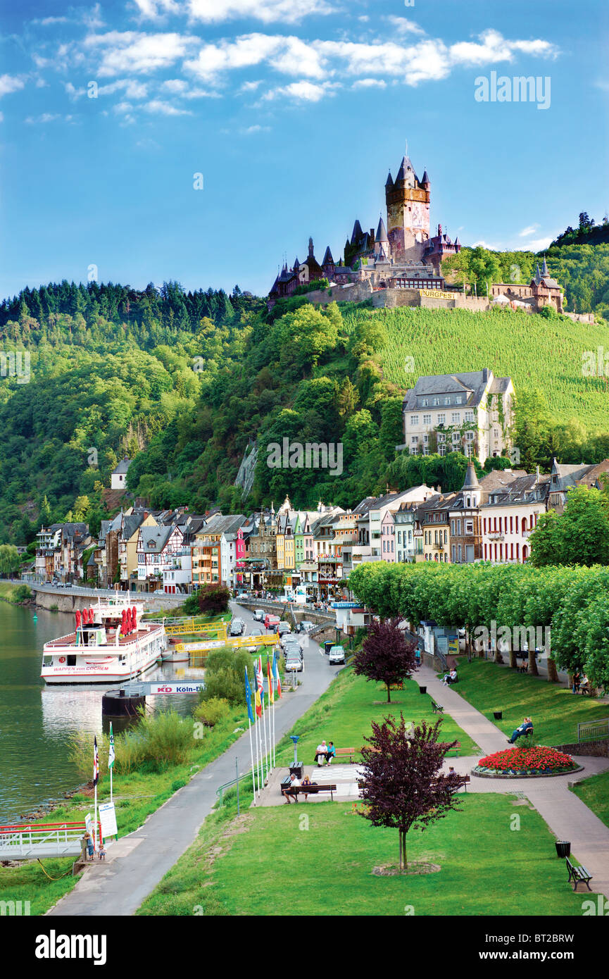 Reichsberg Castle.Moselle river valley.Cochem,Germany. Stock Photo