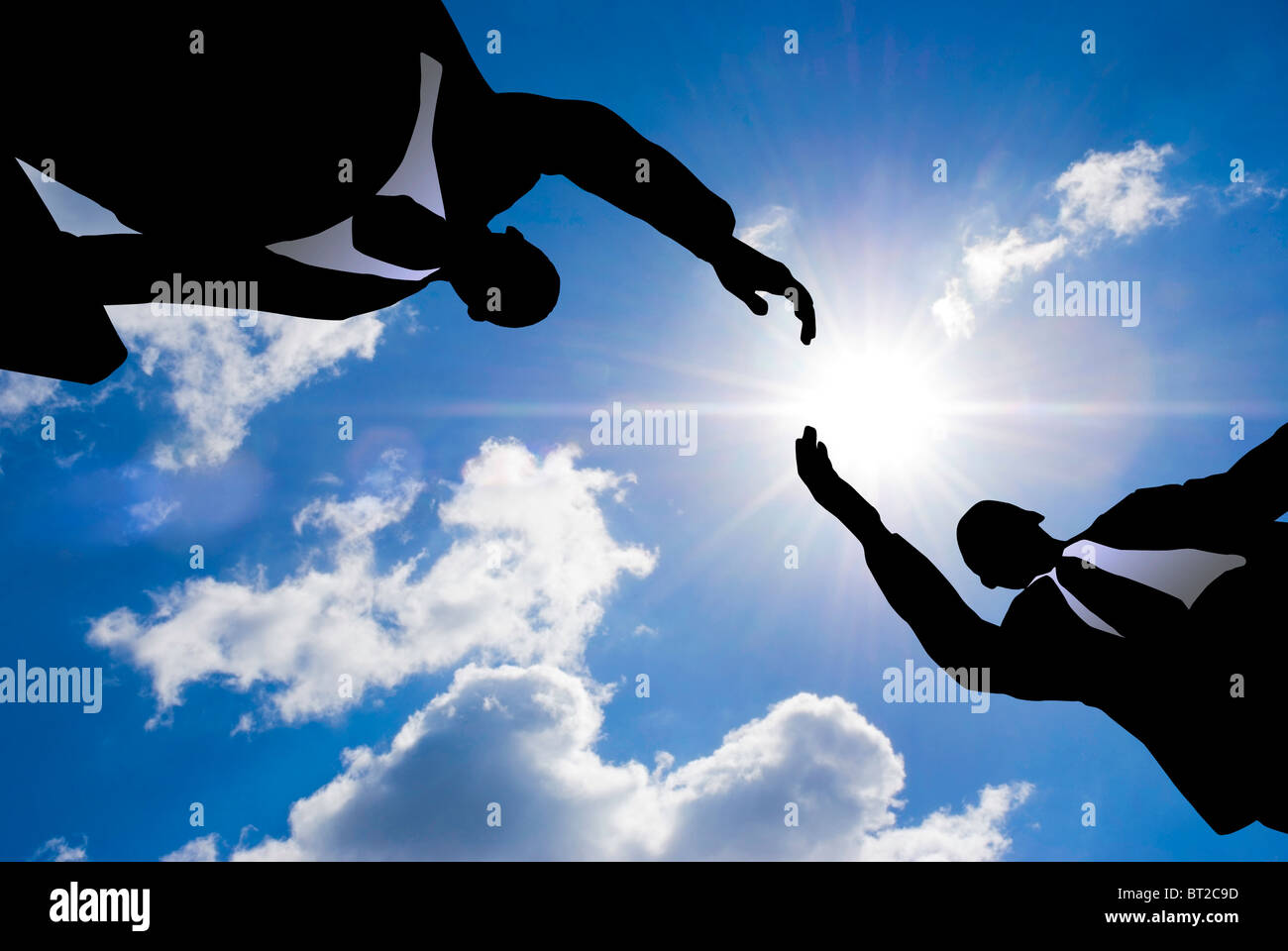Handshake silhouette hi-res stock photography and images - Alamy