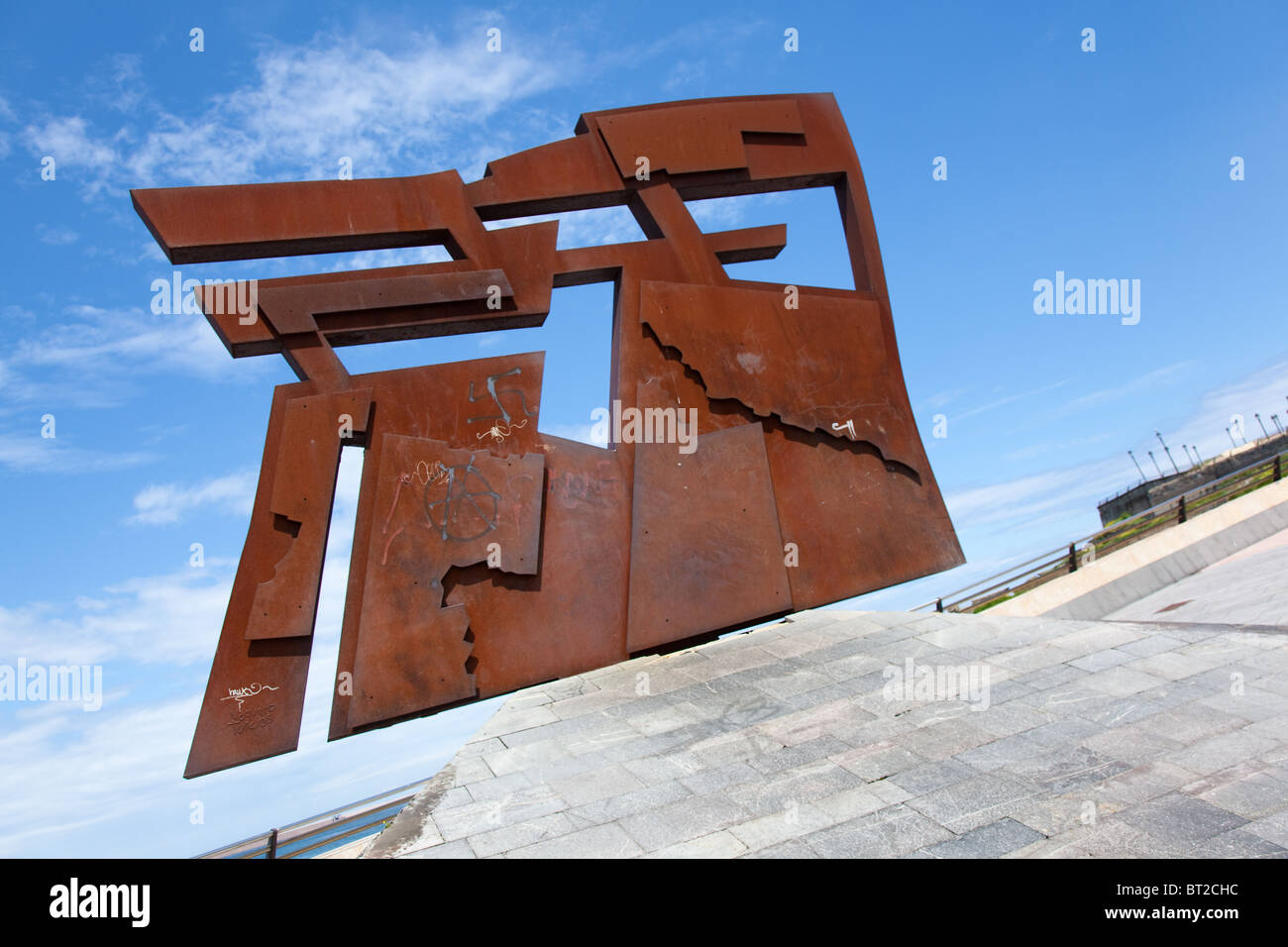 North-East sculpture in Gijon, Asturias, Spain Stock Photo