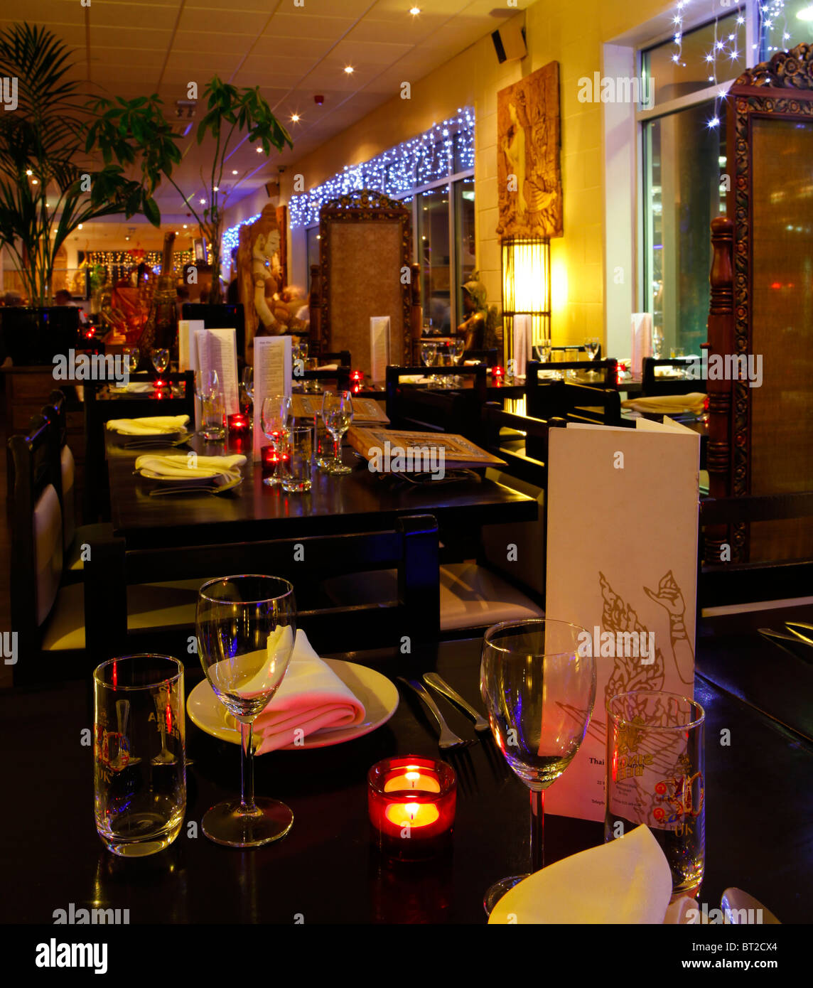Kinnaree Thai Restaurant, Birmingham, West Midlands, England, UK Stock Photo
