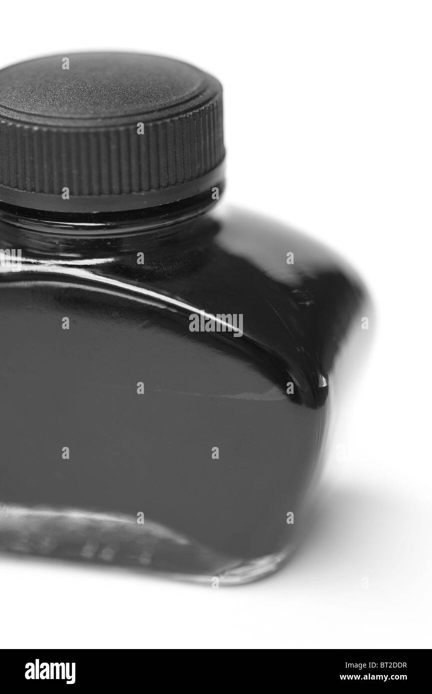 fountain pen ink bottle with white background Stock Photo Alamy