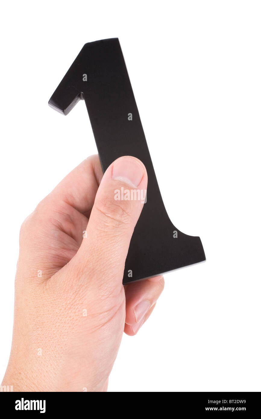number 1 with white background Stock Photo - Alamy