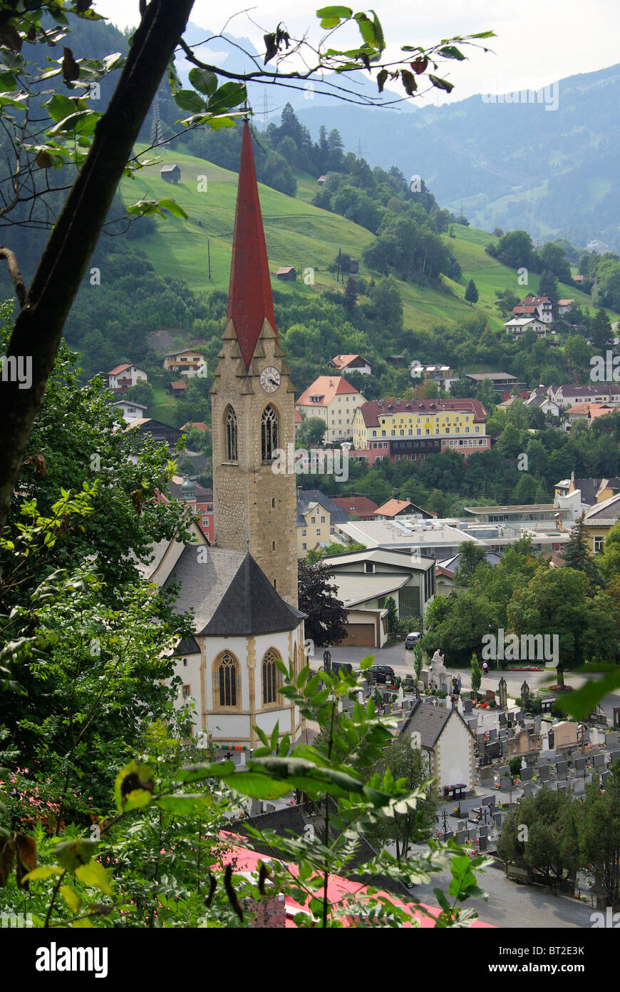 Landeck Kirche - Landeck church 02 Stock Photo