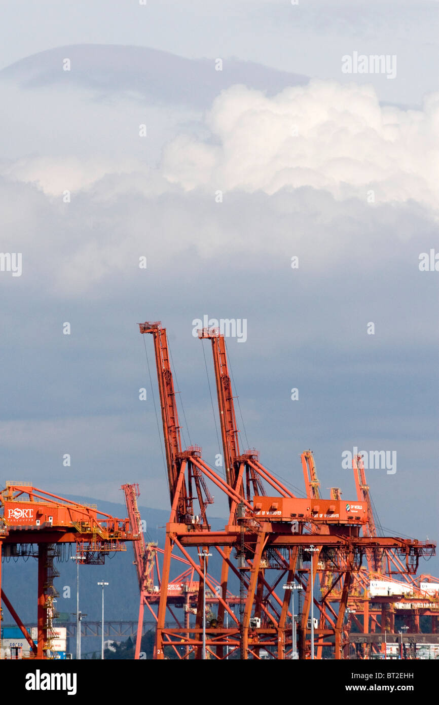 Container Port in Downtown Vancouver BC Canada Stock Photo - Alamy