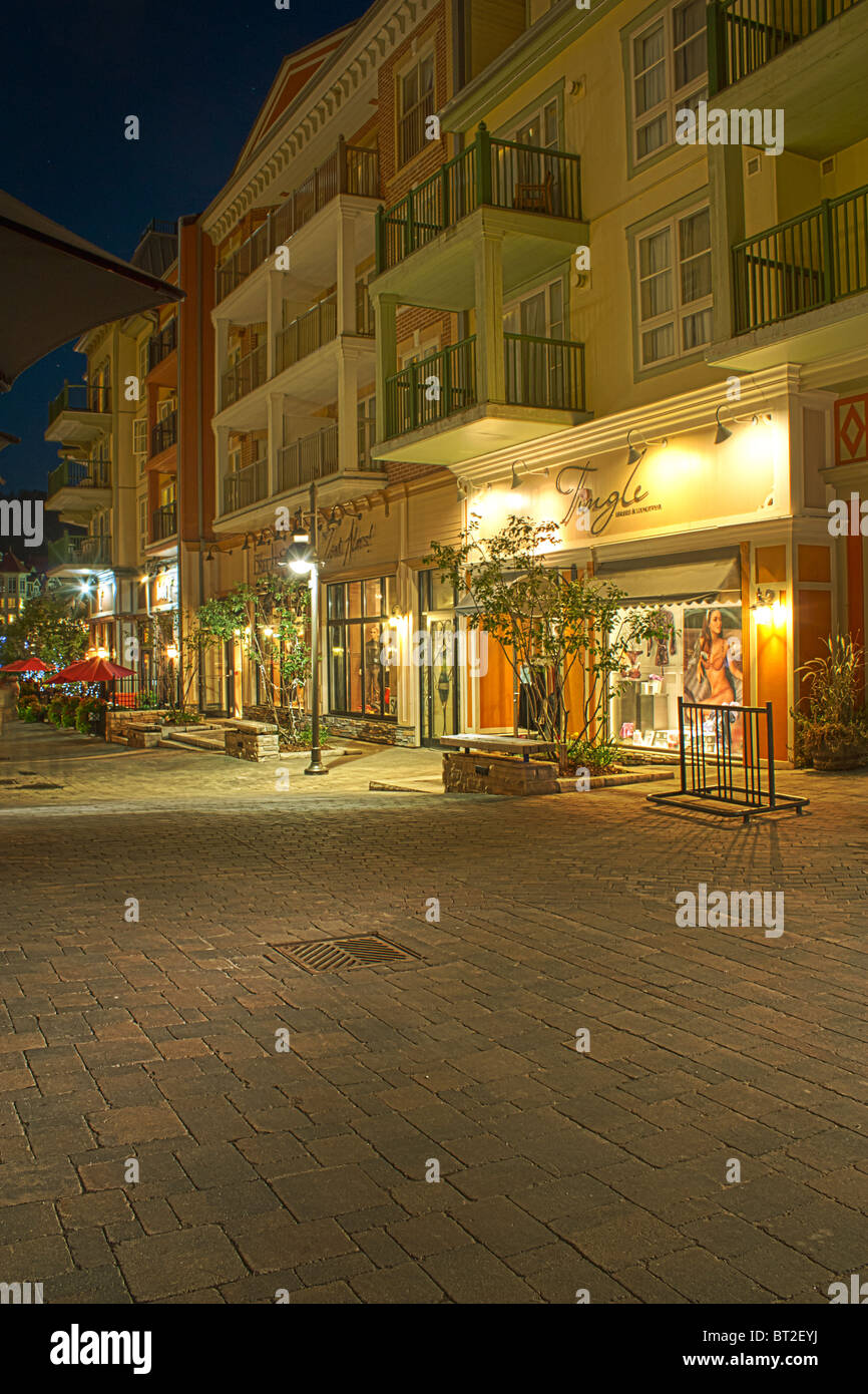 store front shop night outdoor moody summer Stock Photo