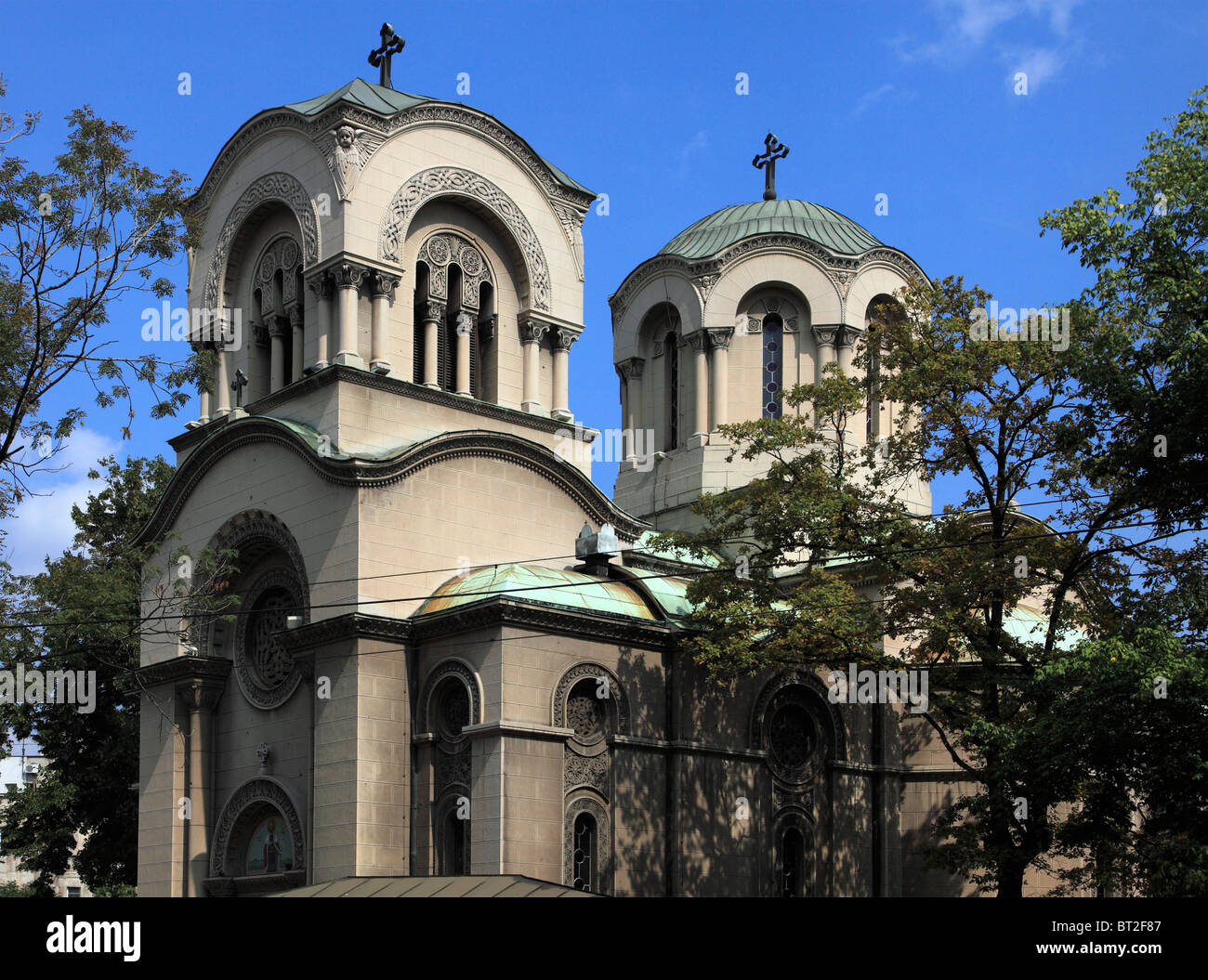 Serbia, Belgrade, St Aleksandar Nevski Orthodox Church, Stock Photo