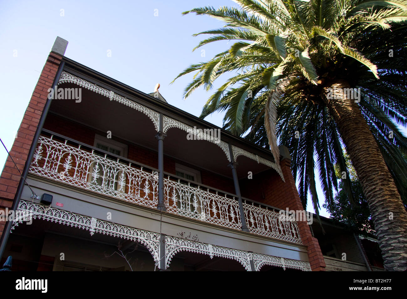A period building dressed in cast iron lace in Melbourne Australia