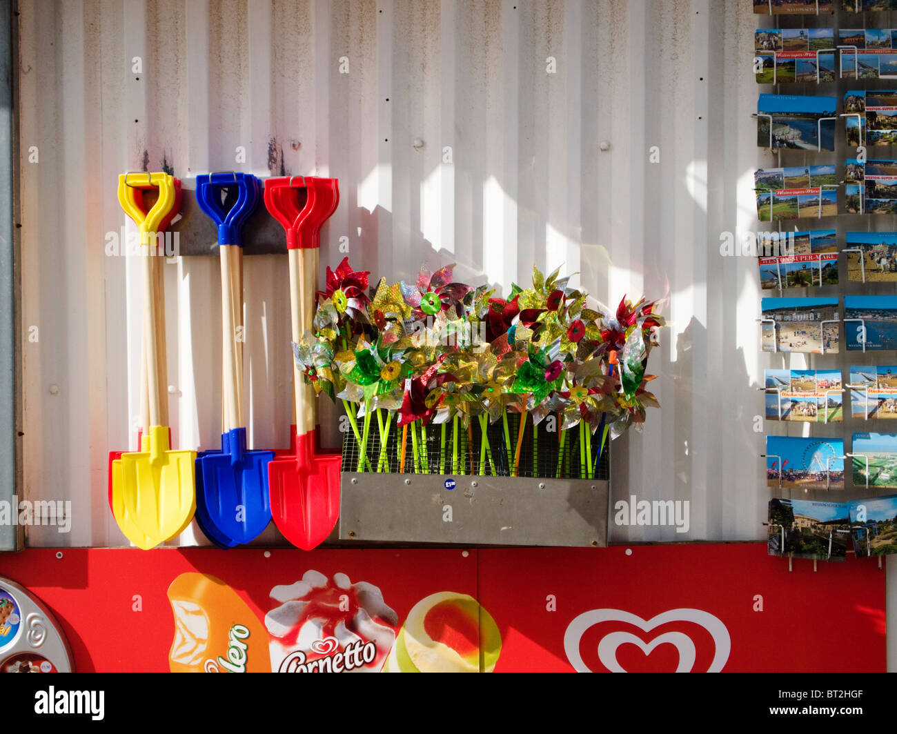 Buckets and spades, WestonsuperMare Somerset England Stock Photo Alamy