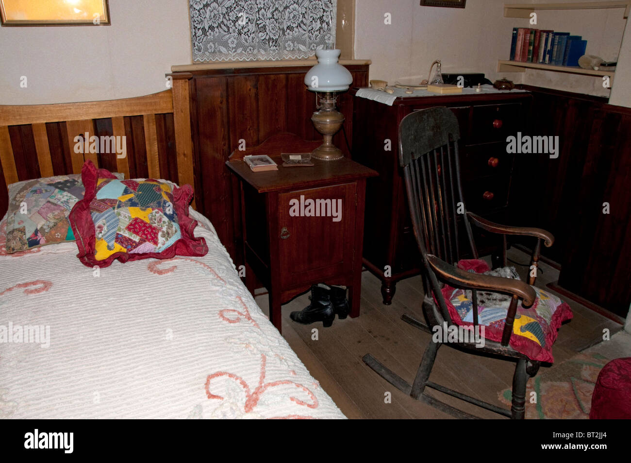 Bedroom In The Commandants House Port Arthur Historic Site Stock