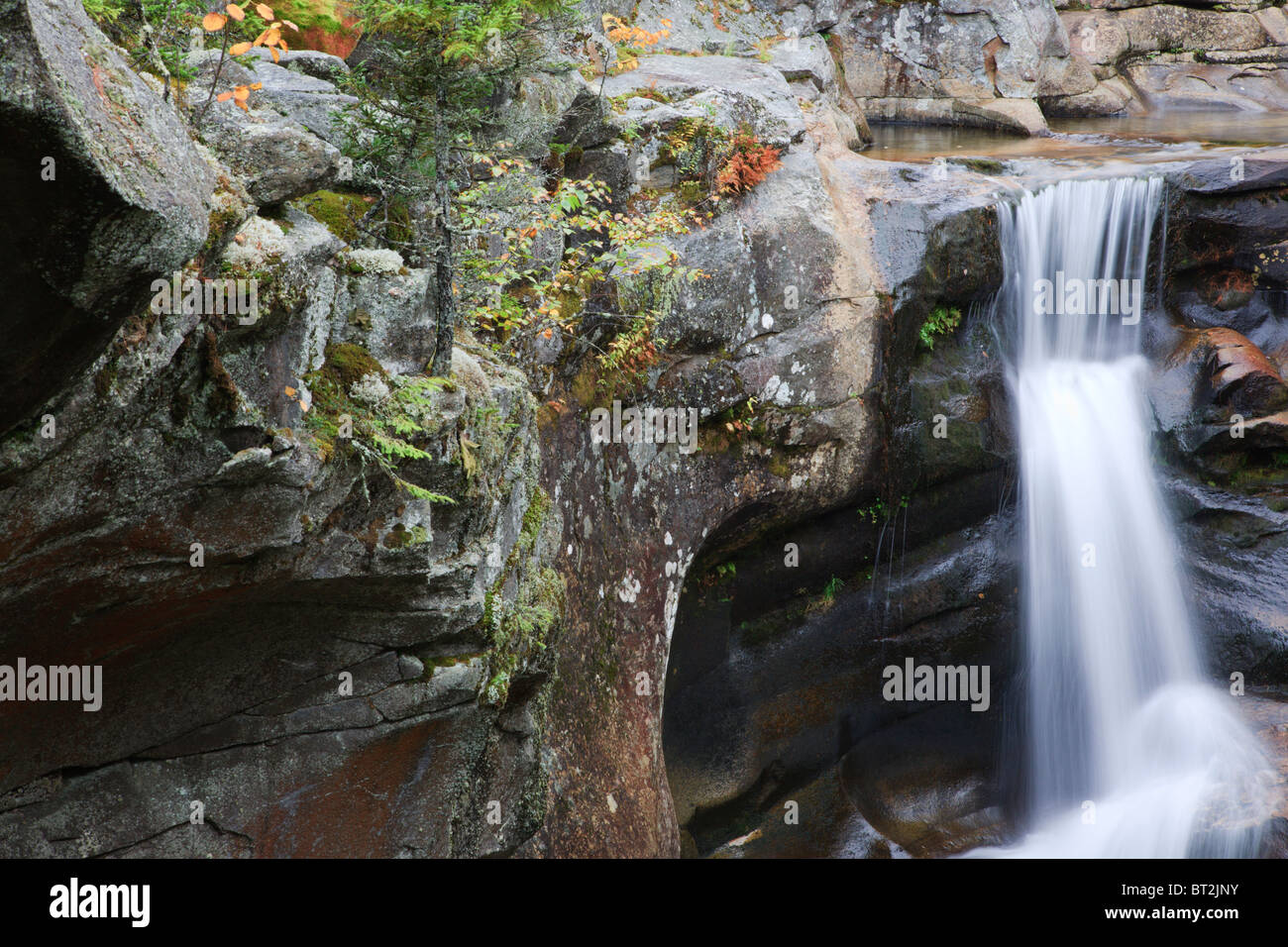 Grafton Notch State Park - Screw Auger Falls during the autumn months in Newry, Maine USA Stock Photo