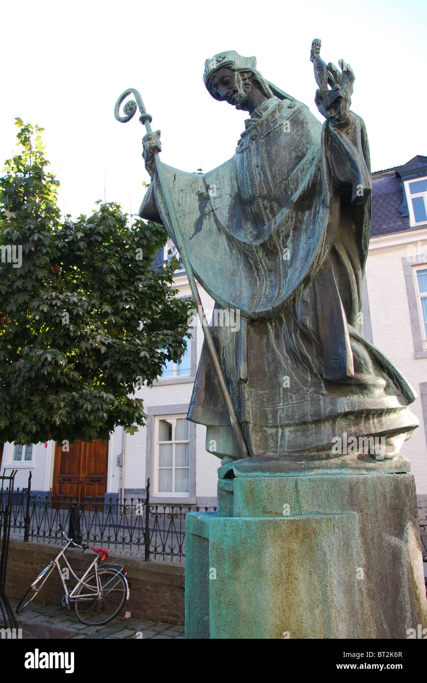 Statue of St Servatius, the first bishop of Maastricht Stock Photo