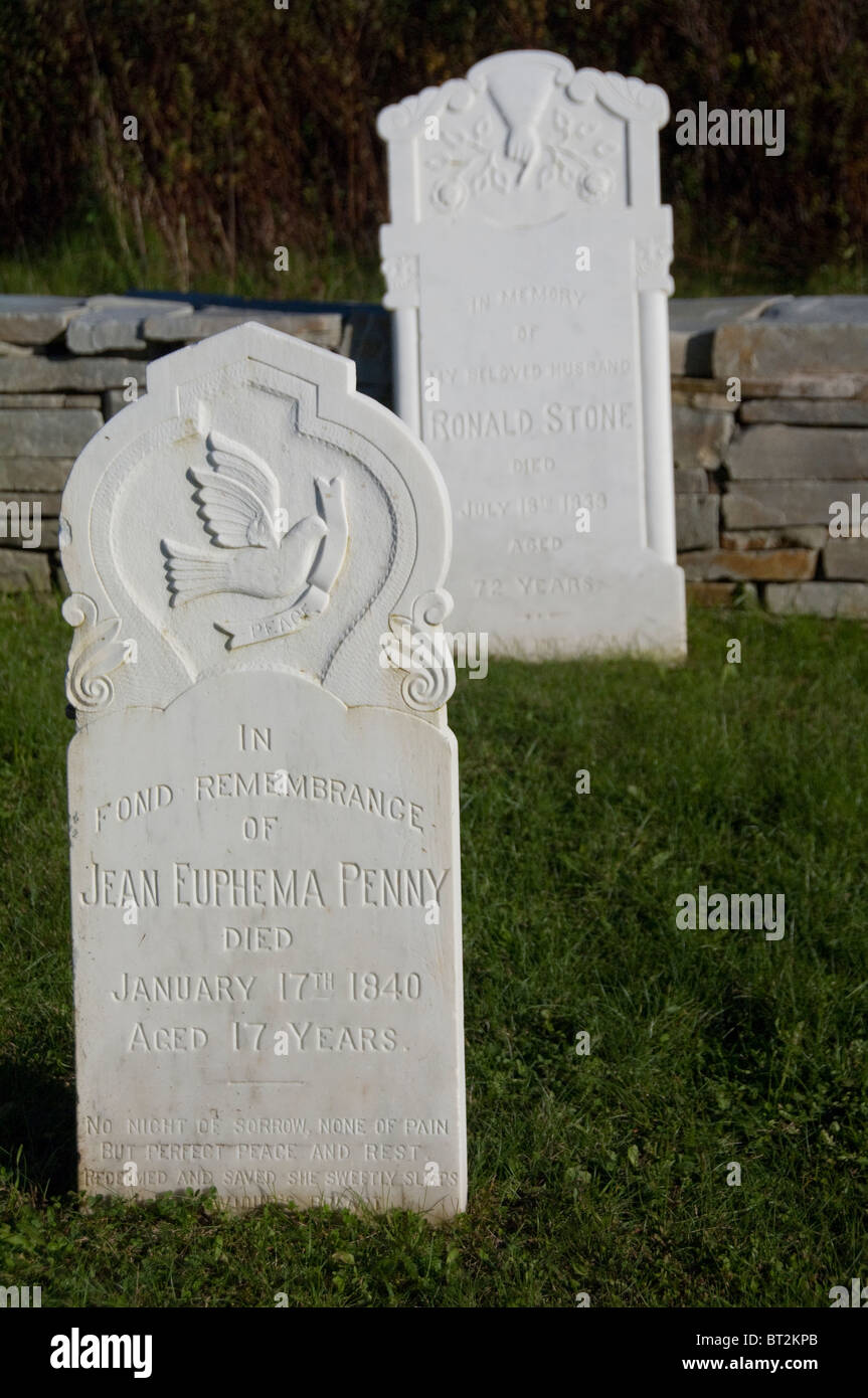 Canada, Newfoundland and Labrador, St. John's. Historic grave markers Stock Photo Alamy