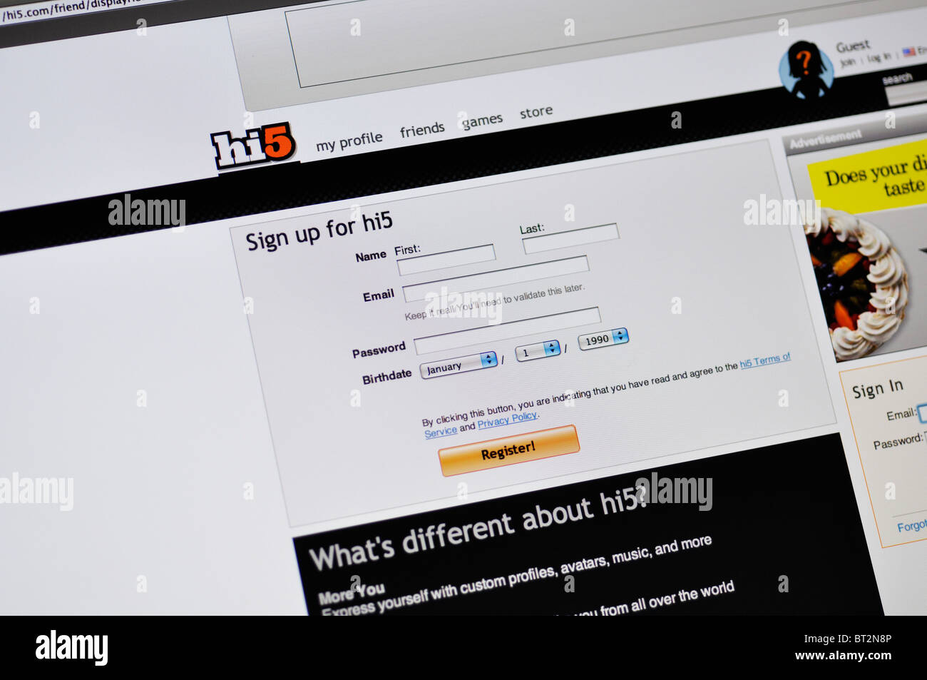 Www hi5 com register