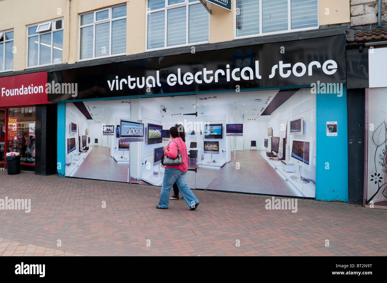 Virtual shops in Redcar Cleveland. Stock Photo