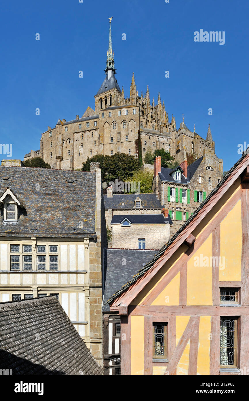 Medieval houses at the GrandeRue at Mont SaintMichel / Saint Michael