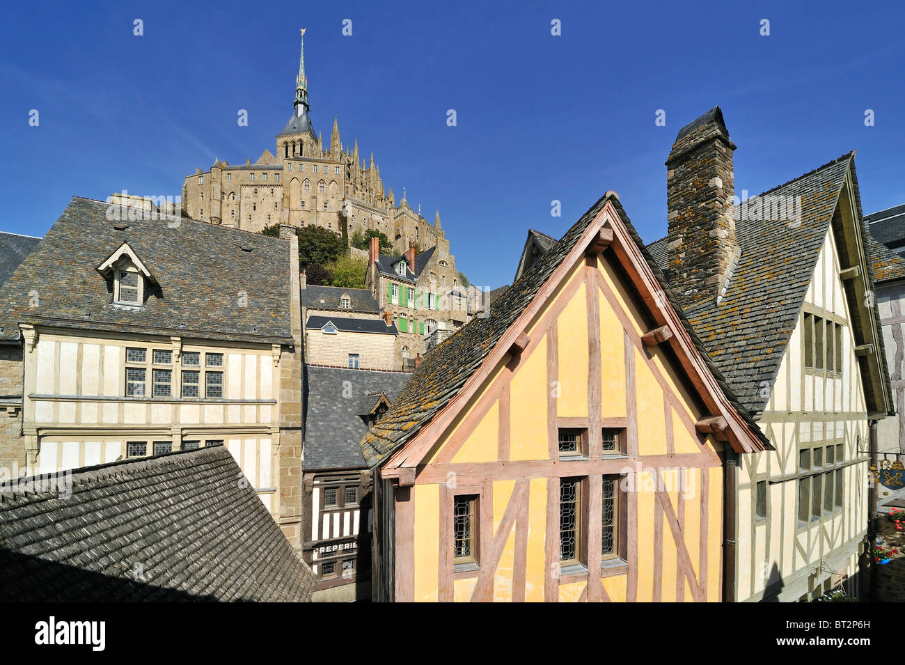 Medieval houses at the GrandeRue at Mont SaintMichel / Saint Michael