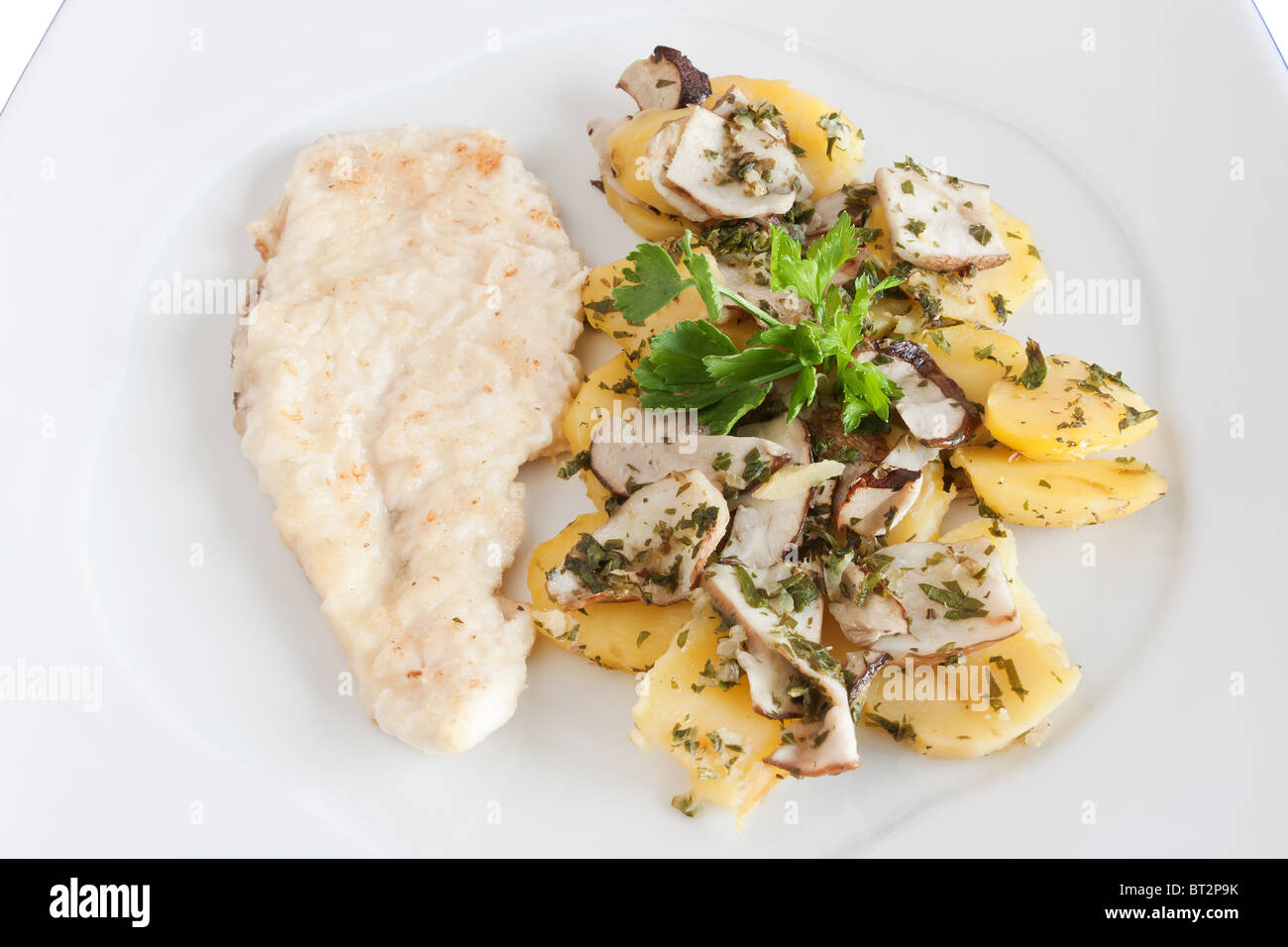 Escalope Gratinée Jambon Mozzarella Recette D'escalope De Dinde ,jambon De Parme, Mozzarella 26 chicken escalope with baked potatoes and mushrooms isolated on white