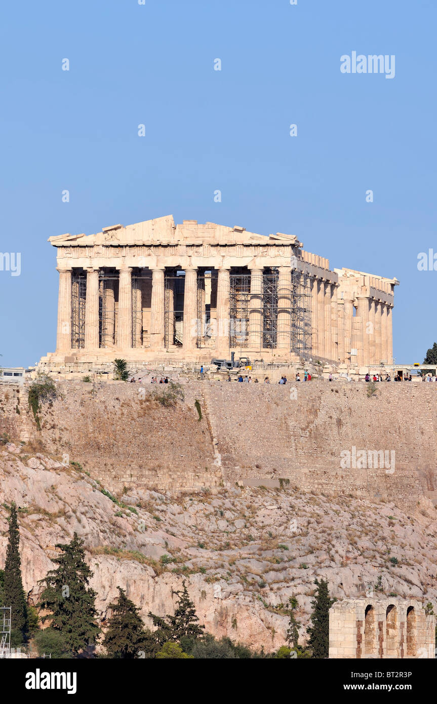 Parthenon temple, Acropolis of Athens, Greece Stock Photo