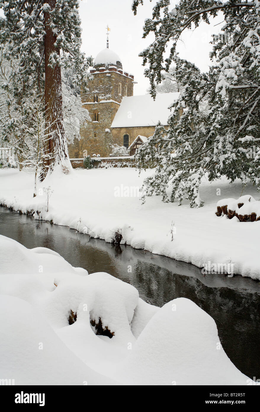 Saxon Church, St Peter and St Paul, in Albury Park, Albury, near