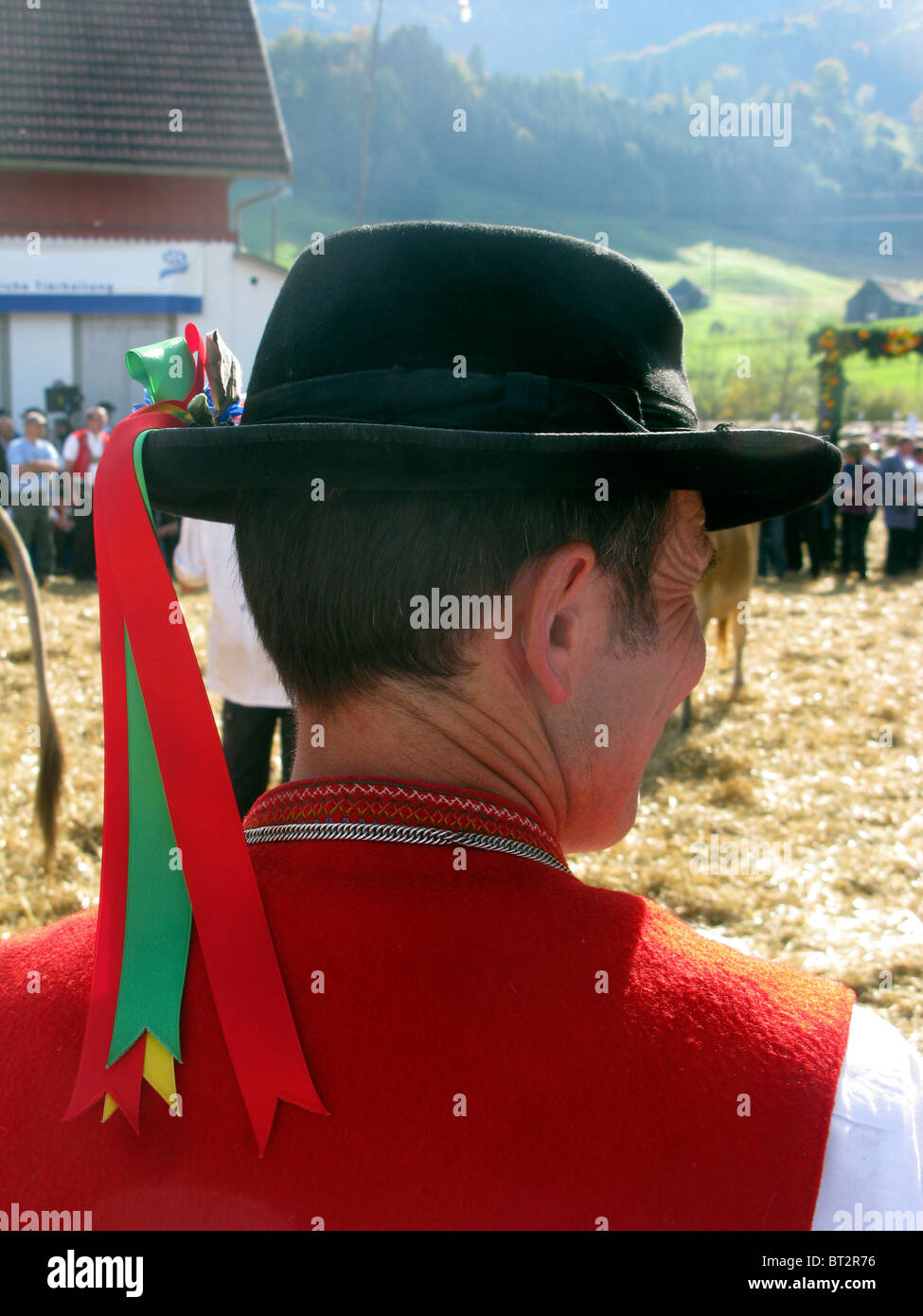 swiss cowboy, local dress, Switzerland Stock Photo - Alamy