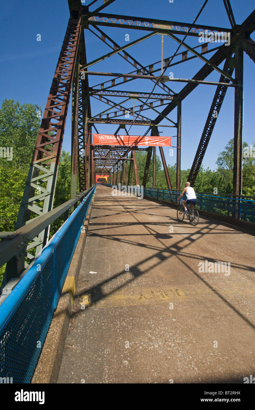 Chain of Rocks Bridge, St. Louis, Missouri, United States Stock Photo