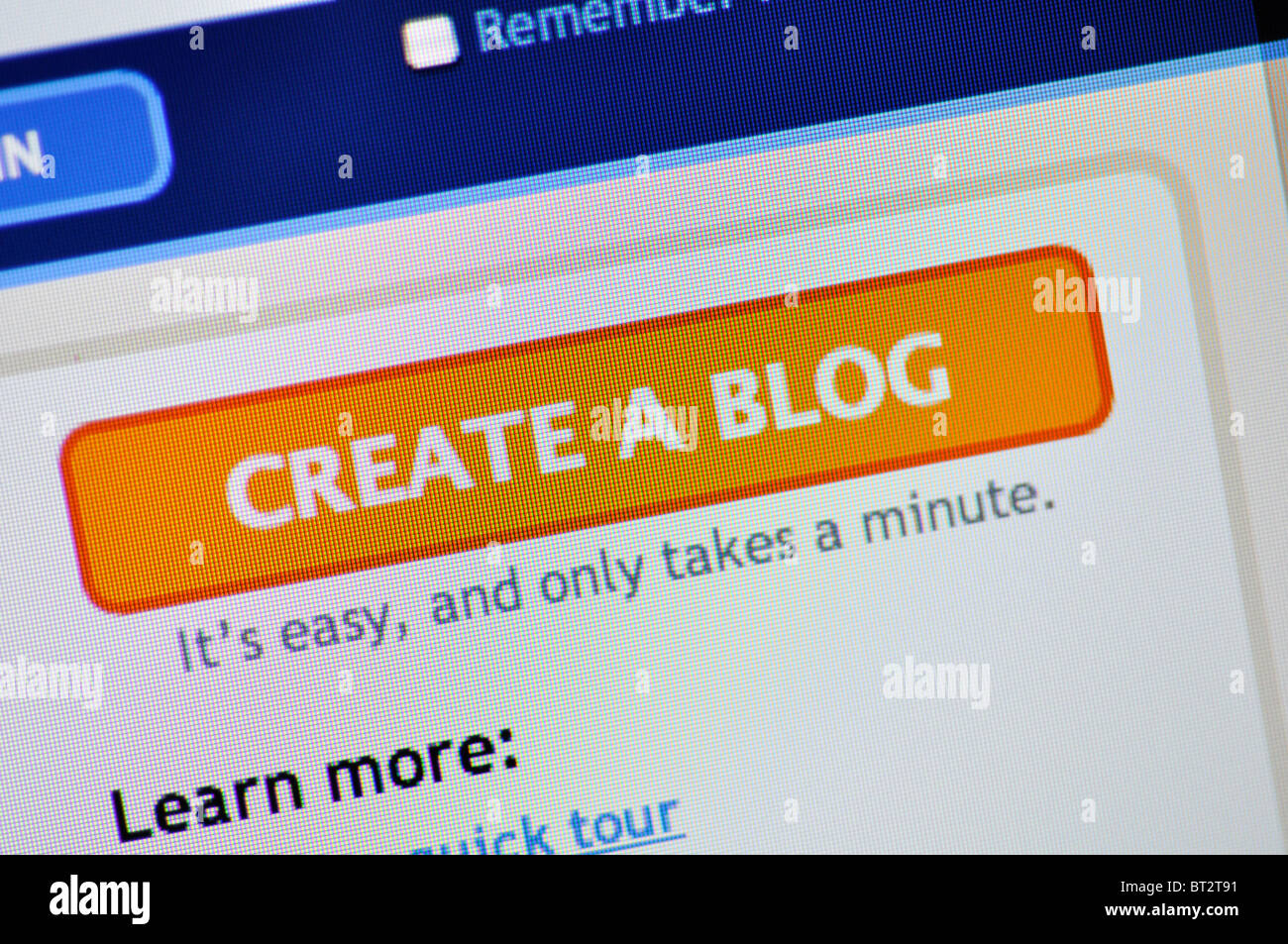 Blogger website Stock Photo