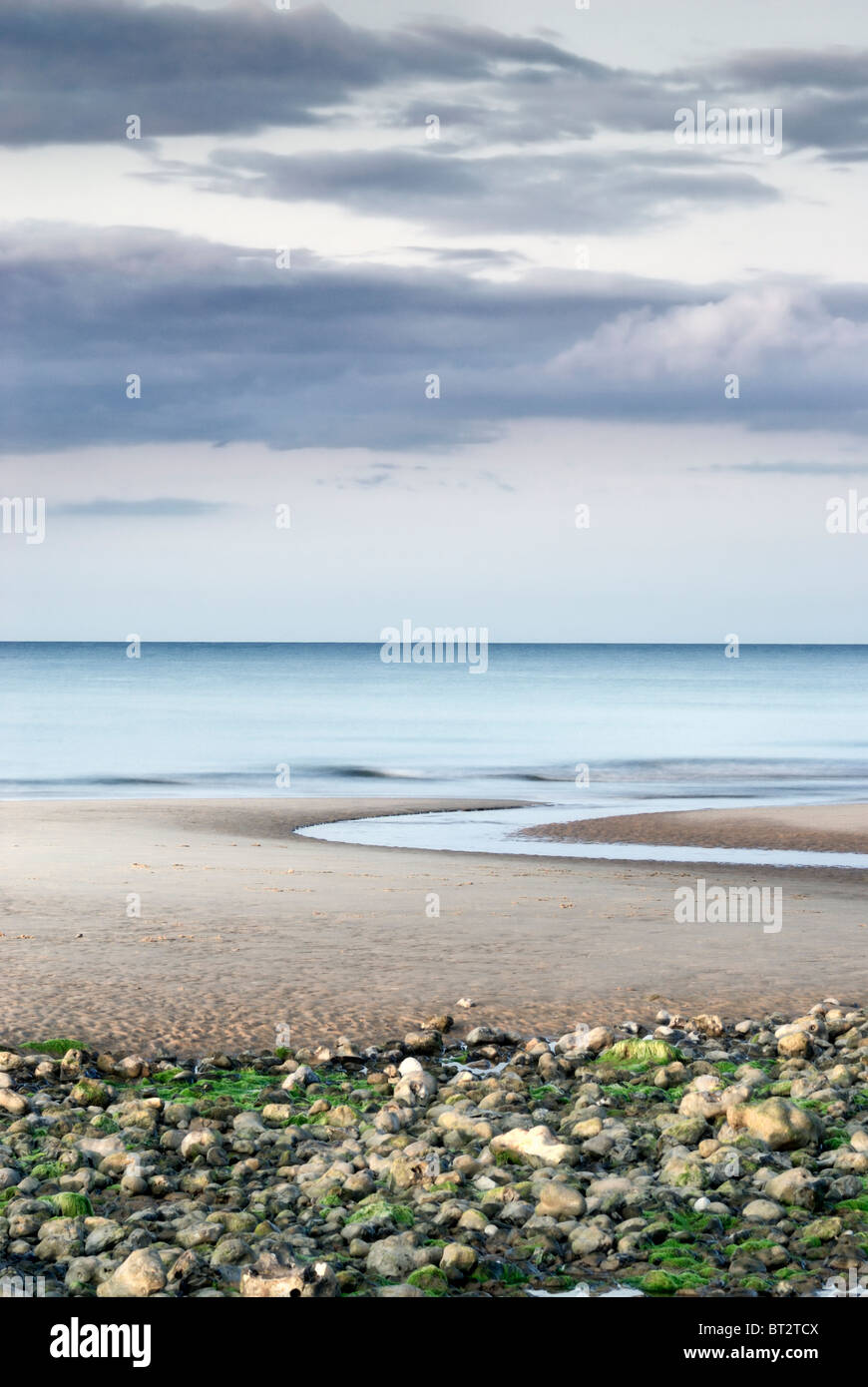 The beach in the evening at West Runton, Norfolk Stock Photo