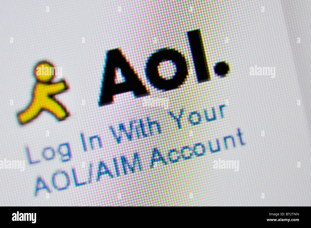 AOL website Stock Photo