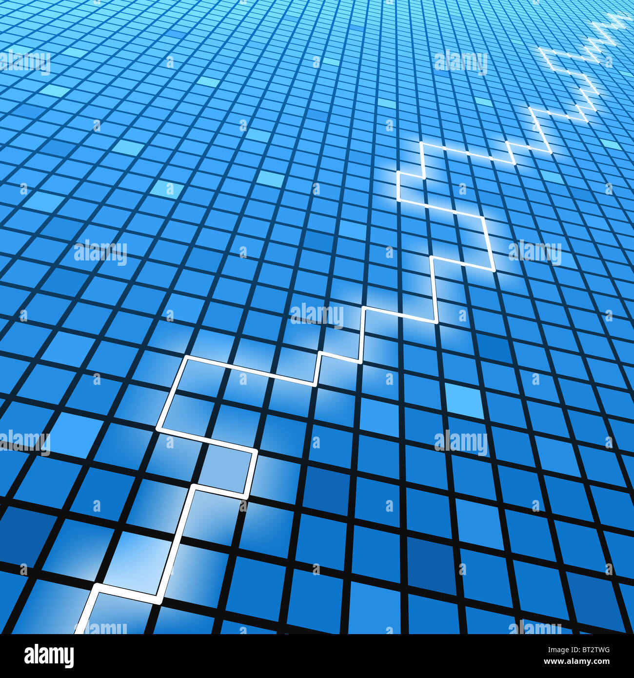 Abstract background illustration of blue squares Stock Photo - Alamy