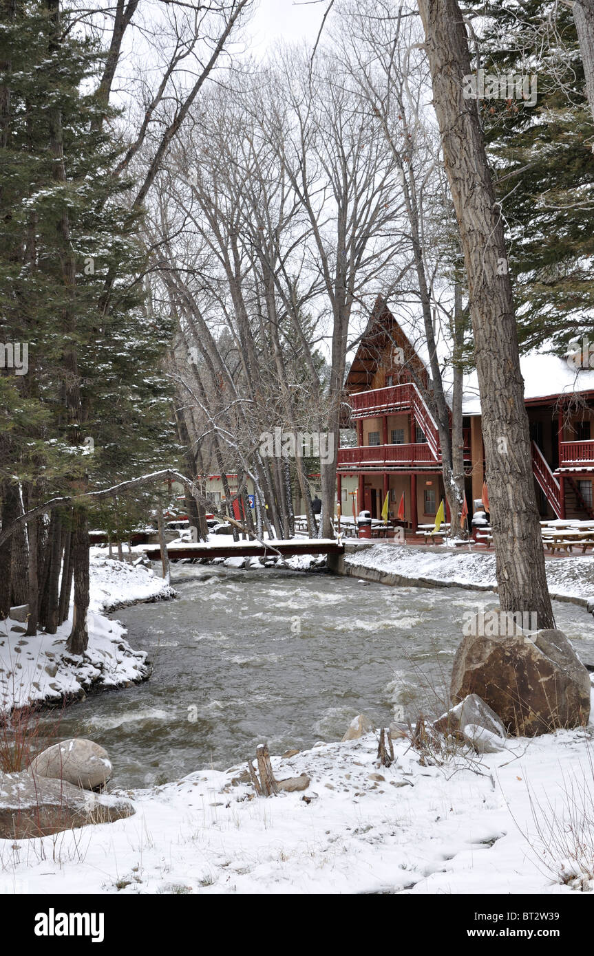 Sipapu Lodge, New Mexico in winter, USA Stock Photo Alamy